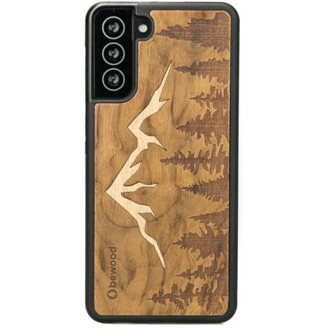 Coque en bois pour Samsung Galaxy S21 MOUNTAINS IMBUIA (1/4)