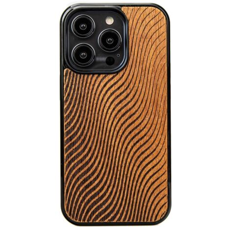 Coque en bois Bewood pour iPhone 15 Pro WAVES MERBAU (1/5)
