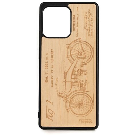 Étui en bois Bewood pour Motorola Edge 40 Neo HARLEY PATENT ANIEGRE (1/2)