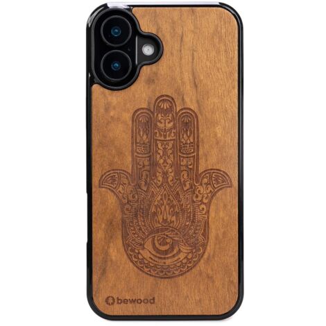 Coque en bois Bewood pour iPhone 16 Plus HAMSA IMBUIA (1/5)