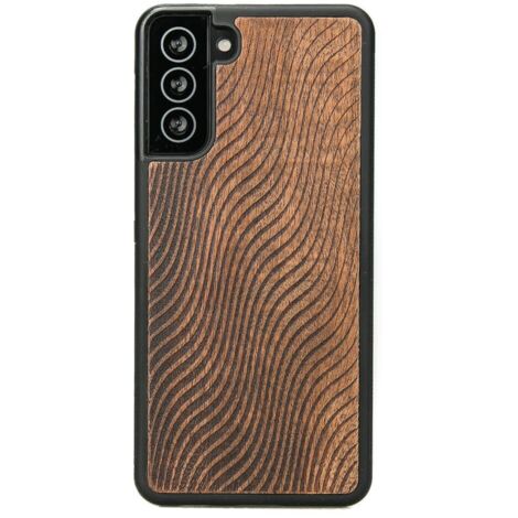Coque en bois pour Samsung Galaxy S21 FE WAVES MERBAU (1/3)