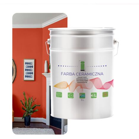 Peinture murale céramique, lavable, saumon foncé, 5 L, résistante aux taches (1/5)
