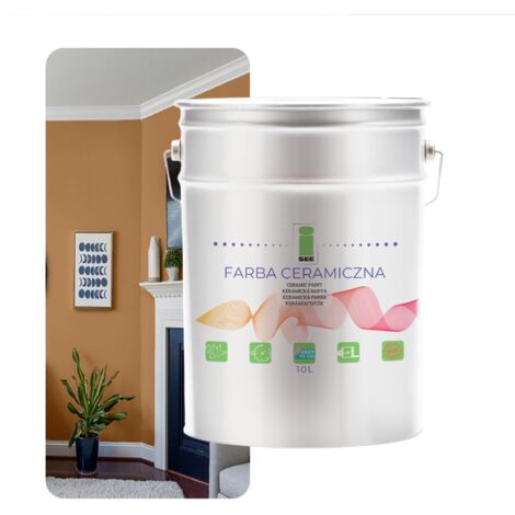 Peinture murale céramique, lavable, beige pastel, 10 L, résistante aux taches (1/5)