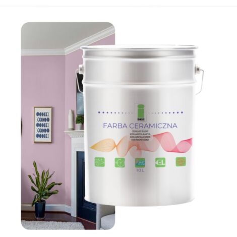 Peinture murale céramique lavable, rose poudré, 10 L, Pologne (1/5)