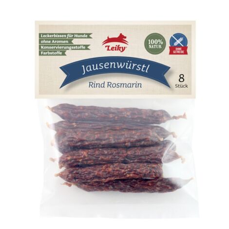Saucisses de bœuf (8 pièces) Friandises pour chien Propriétés antivirales Leiky (1/2)