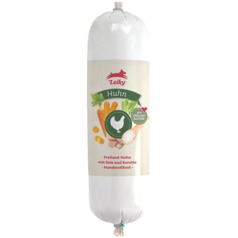 Poulet aux légumes 700 g 91 % de viande de poules élevées en plein air Nourriture pour chien Minéraux et vitamines B Leiky (1/3)