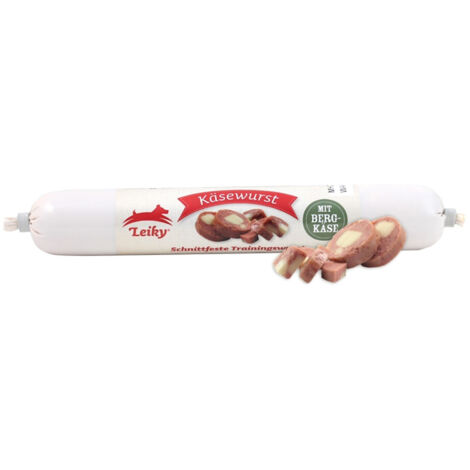 Saucisse de bœuf et fromage de montagne 100 g friandises pour chien vitamines et minéraux Leiky (1/2)