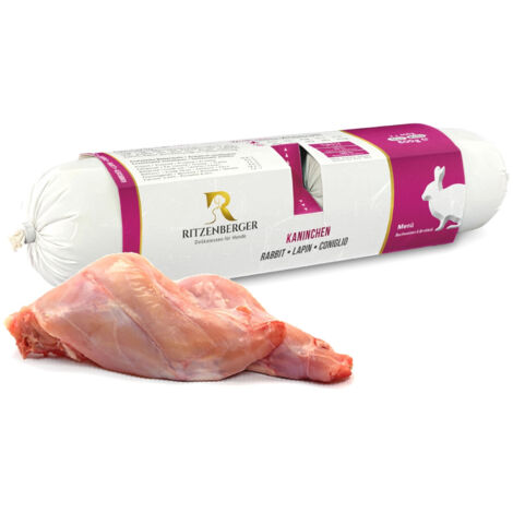 Lapin au brocoli  doubles rouleaux (2 x 400 g)  nourriture humide pour chien  acides gras insaturés  Ritzenberger