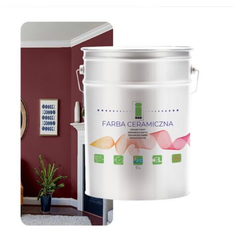 Peinture murale céramique, lavable, marron chaud, 5 L, résistante aux taches (1/5)