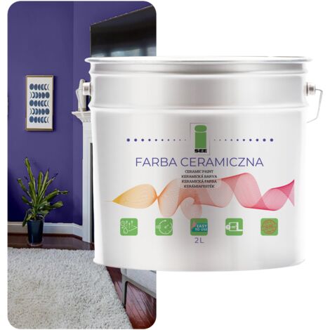 Peinture murale céramique lavable lavande violet 2L résistante aux taches (1/5)