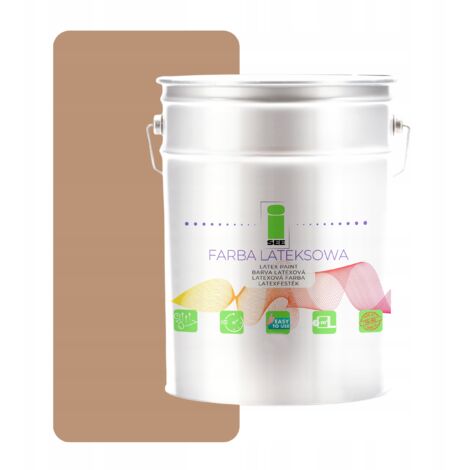 Peinture murale intérieure en latex marron cappuccino foncé 10L (1/5)