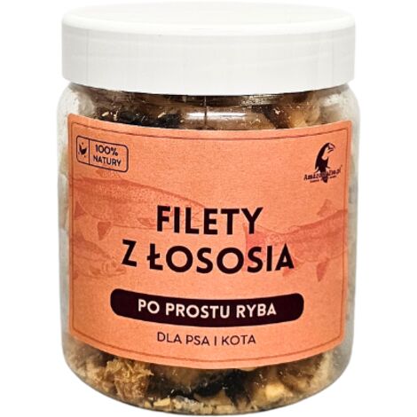 Filets de saumon lyophilisés 110 g pour chiens et chats  Acides gras oméga 3  Allergies alimentaires  Goût sain (1/2)