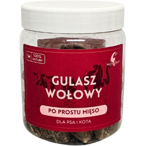 Goulasch de bœuf lyophilisé 70 g pour chiens et chats  biotine  fer  GOÛT SAIN (1/2)