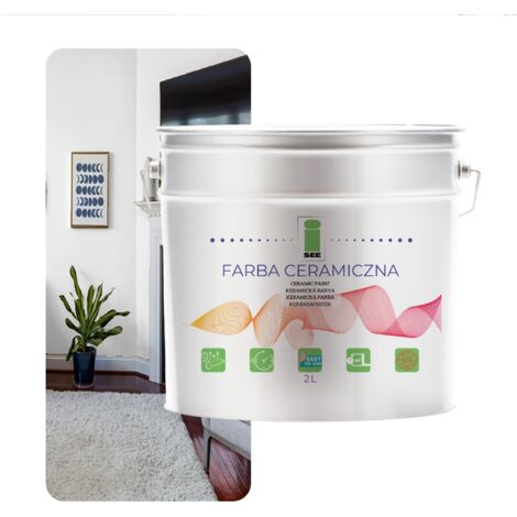 Peinture céramique pour murs, blanc neige, lavable, plafonds, 2 L, résistante aux taches (1/5)