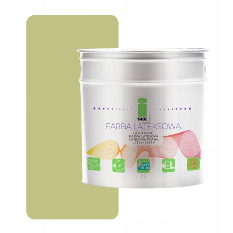 Peinture murale intérieure en latex vert pistache 2L Pologne (1/5)