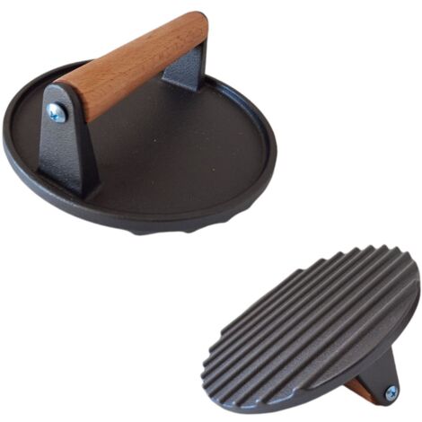Moule à presser en fonte pour hamburgers, grillades, escalopes, 17,5 cm (1/5)