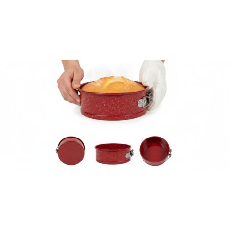 Petit moule à gâteau, plaque de cuisson, rond, rouge, Ø 12 cm, mini