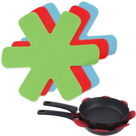 Entretoises de protection pour poêles à frire, patins de protection en feutre de 18 cm, lot de 5 (1/4)
