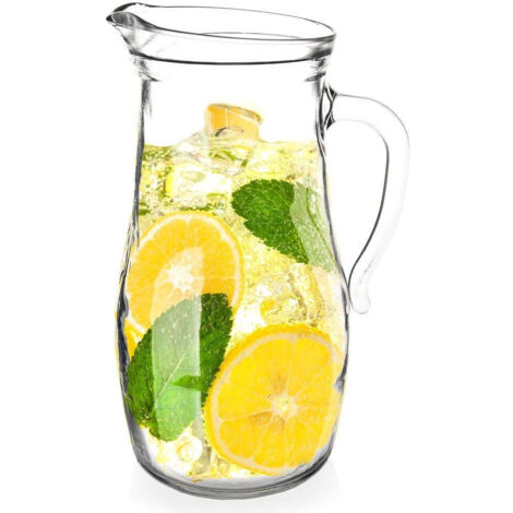 Carafe en verre pour boissons eau jus limonade the glace (1/5)