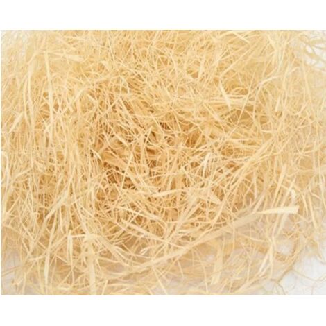 Laine de bois pour le rembourrage des colis cadeaux, foin 2 kg