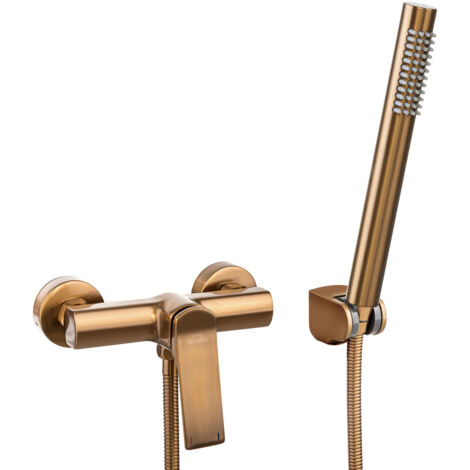 Robinet de douche Neri Plus avec ensemble de douche, couleur cuivre (1/3)
