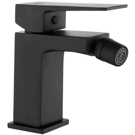 Robinet de bidet carré noir sur pied Paros (1/3)