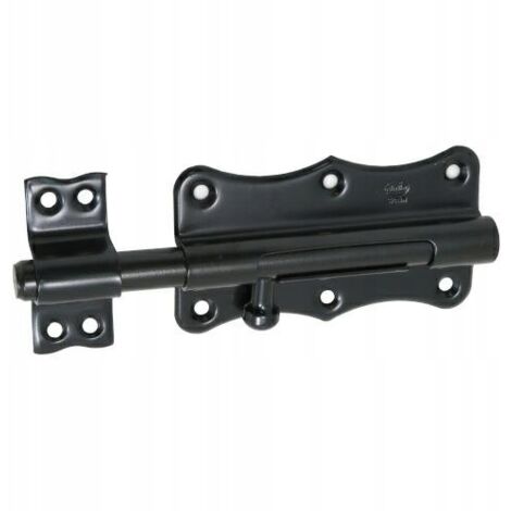 Loquet de porte en métal forgé noir, GRAND 384-100 (1/2)