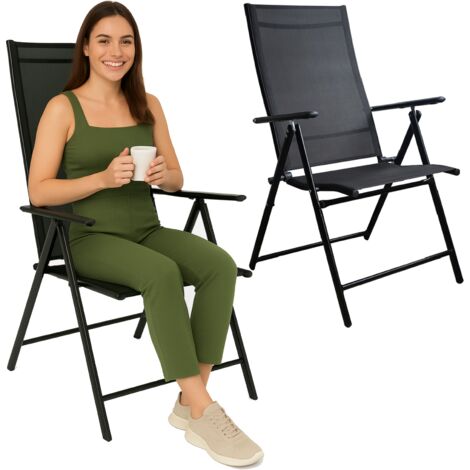 Chaise longue de jardin pliante avec dossier réglable et fauteuil en aluminium (1/5)