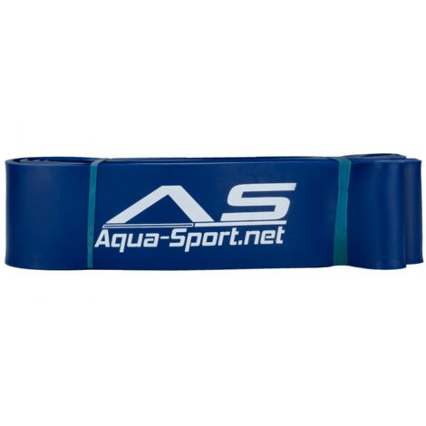 Bande élastique de résistance Aqua-Sport Powerstrech Superband bleue 2080 x 4,5 x 64 mm, résistance 29-80 kg AS2080 (1/5)