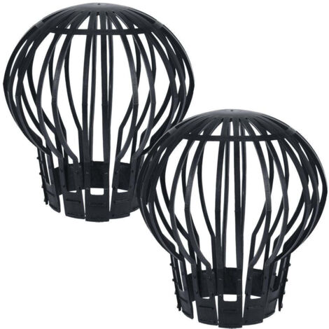 Filtre à feuilles pour gouttière en plastique noir (2 pièces) (1/5)