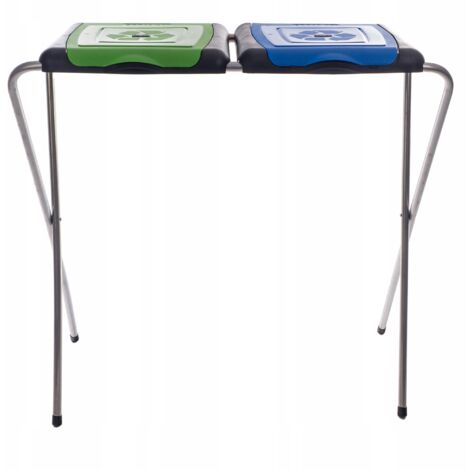 Support/cadre pour sacs de tri des déchets ECOselect 2 VERT-BLEU (1/5)
