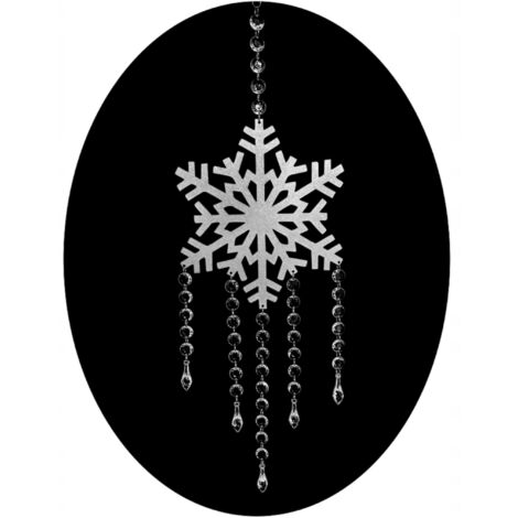 Suspension décorative de fenêtre en forme de flocon de neige de Noël, hauteur 100 cm (1/5)