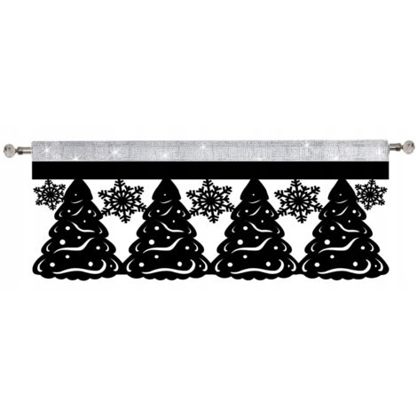 Envy SABRES DE NOËL FLOCODILS Rideau cantonnière GLAMOUR DE NOËL 90x38 (1/5)