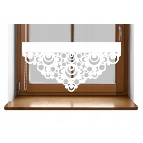 Rideau de cuisine D42 MODÈLE CERCLES ajourés, décor 60x30 (1/5)