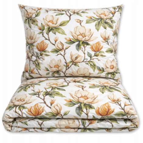 ENSEMBLE DE LITERIE 200x220 100% COTON ÉPAIS 3 PIÈCES POLISH PREMIUM FLEURS (1/5)