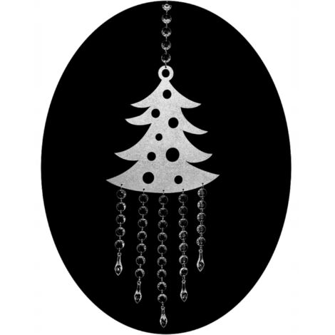 Suspension décorative de fenêtre en forme de sapin de Noël, hauteur 100 cm (1/5)