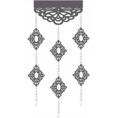 Lambrequin de rideau moderne K19 avec pendentifs ajourés OZDOB décoration de fenêtre (1/4)