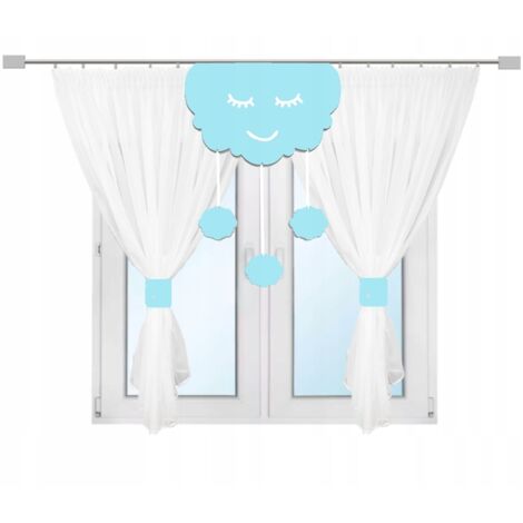 Rideau enfant CLOUD avec cintres DELIKANTA lambrequin ajouré 300x150 (1/5)