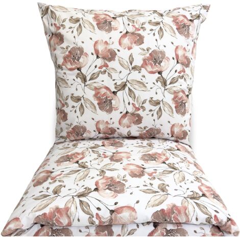ENSEMBLE DE LITERIE 160x200 100% COTON ÉPAIS 3 PIÈCES POLISH PREMIUM FLEURS (1/5)