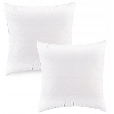 2 OREILLERS 40x40 ANTI-ALLERGIQUES, FABRICANT DE BONNES VALEURS MÉDUELLES