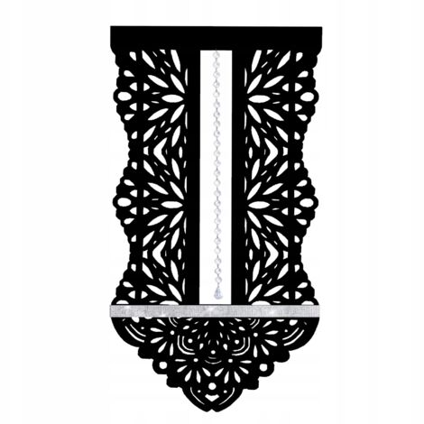 Panneau P10 - Rideau ajouré moderne et élégant avec perles - Glamour 60x130 (1/5)