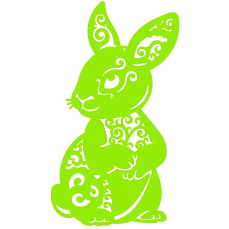 Pendentif ajouré lapin de Pâques décoration de fête (1/3)