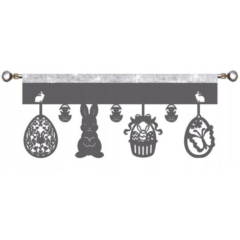 Rideau lambrequin enveloppe EASTER GLAMOUR 90x40 (1/5)