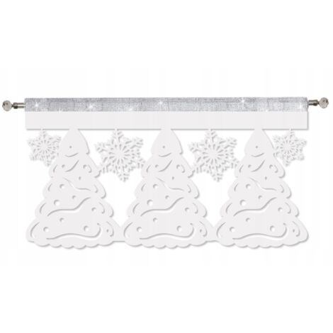Enveloppe SAPINS DE NOËL FLOCONS DE NEIGE cantonnière CHRISTMAS GLAMOUR 60x35 (1/5)