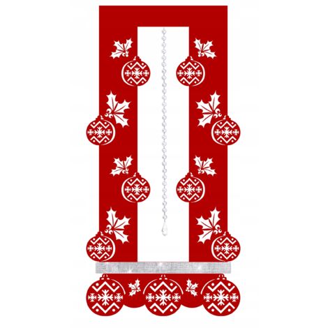Panneau R16 Décoration de Noël Paravent Boules de Noël Pendentif 60x120 (1/4)