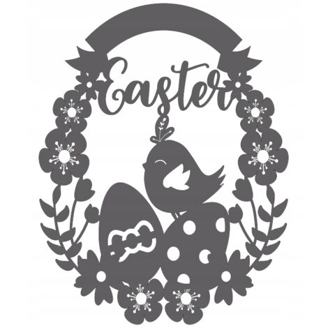 J15 Pendentif ajouré Décoration de Pâques Couronne d'œufs (1/3)