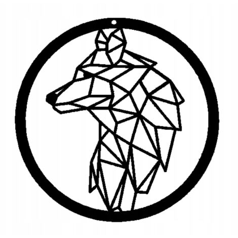 Pendentif loup scandinave, décor ajouré, COULEURS (1/4)