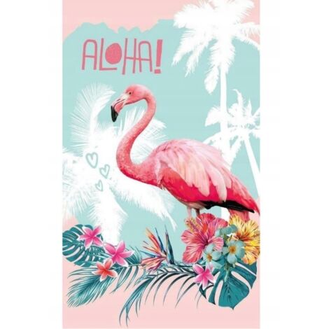Serviette pour enfants petit flamant rose 30x50cm (1/2)