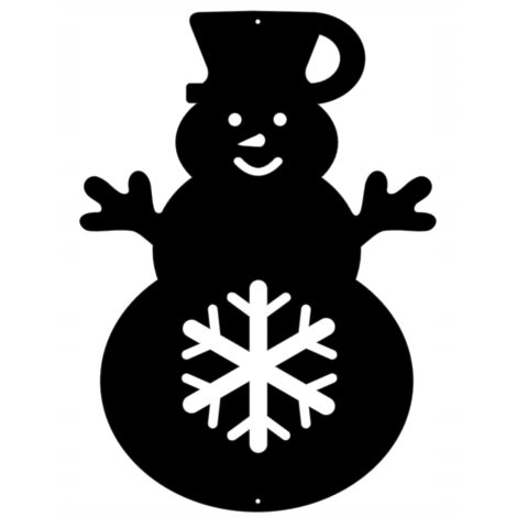 Pendentif de Noël Ś19 Bonhomme de neige, décoration de Noël ajourée, fêtes d'hiver (1/4)