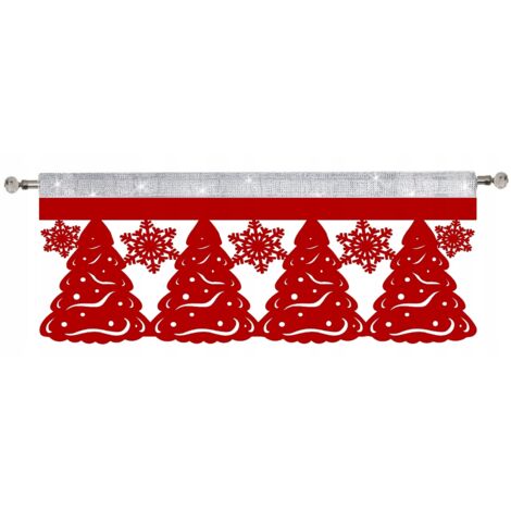 Envy SABRES DE NOËL FLOCODILS Rideau cantonnière GLAMOUR DE NOËL 90x38 (1/5)